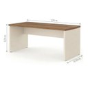 Ver imagem 4 de Mesa de Escritório 1,70×0,70m sem Gavetas Nogal Sevilha / Champanhe