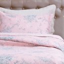Ver imagem 2 de Kit Cobre Leito Colcha Mix Queen Estampado Dupla Face Floral 3 Peças - Grace - 100% Poliéster
