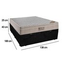 Ver imagem 3 de Cama Box Baú Casal Suede + Colchão Ortobom Airtech Molas Ensacadas 138x188x65 Preto