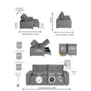 Ver imagem 4 de Sofá Baú San Marino Retrátil e Reclinável 3 Lugares 250cm Veludo Sofatec