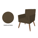 Ver imagem 3 de Jogo 2 Poltronas Estofadas Para Quarto Closet Onix Suede Marrom - LM DECOR