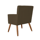 Ver imagem 4 de Jogo 2 Poltronas Estofadas Para Quarto Closet Onix Suede Marrom - LM DECOR