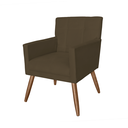 Ver imagem 2 de Jogo 2 Poltronas Estofadas Para Quarto Closet Onix Suede Marrom - LM DECOR