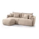 Ver imagem 2 de Conjunto Sofá 220cm e Puff Comfy CabeCasa MadeiraOriginals Bege Claro