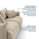 Ver imagem 7 de Conjunto Sofá 220cm e Puff Comfy CabeCasa MadeiraOriginals Bege Claro