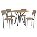 Ver imagem 2 de Conjunto de Mesa Completo com 4 Cadeiras Estofadas Cmc1003prf Kappesberg Crome