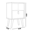 Ver imagem 5 de Mesa De Cabeceira Com 01 Gaveta 01 Nicho 04 Pés em Madeira Loreta L05 Off White - Lyam Decor