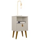 Ver imagem 6 de Mesa De Cabeceira Com 01 Gaveta 01 Nicho 04 Pés em Madeira Loreta L05 Off White - Lyam Decor
