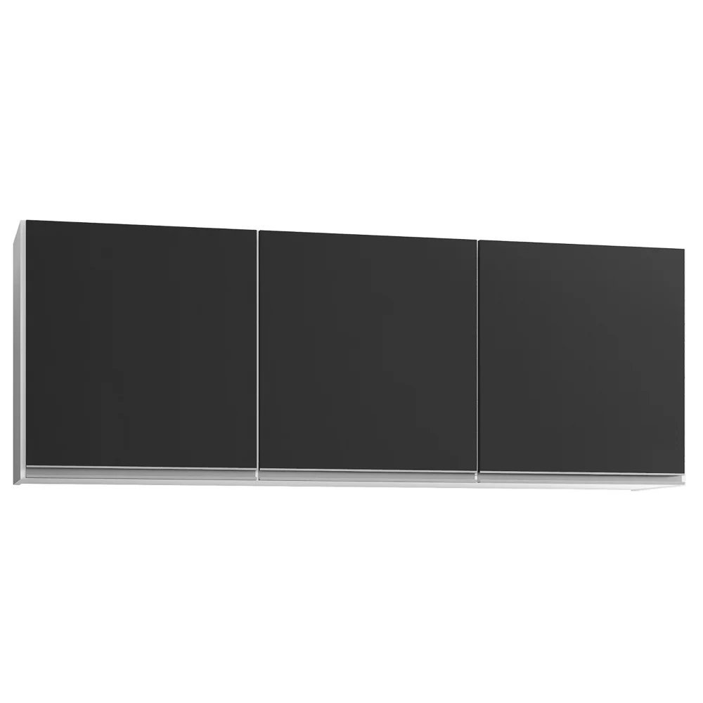 Armário de Cozinha Modulado de Canto 6 Peças Cp32 Balcão com Tampo Branco/preto - Lumil Lumil Móveis - 10