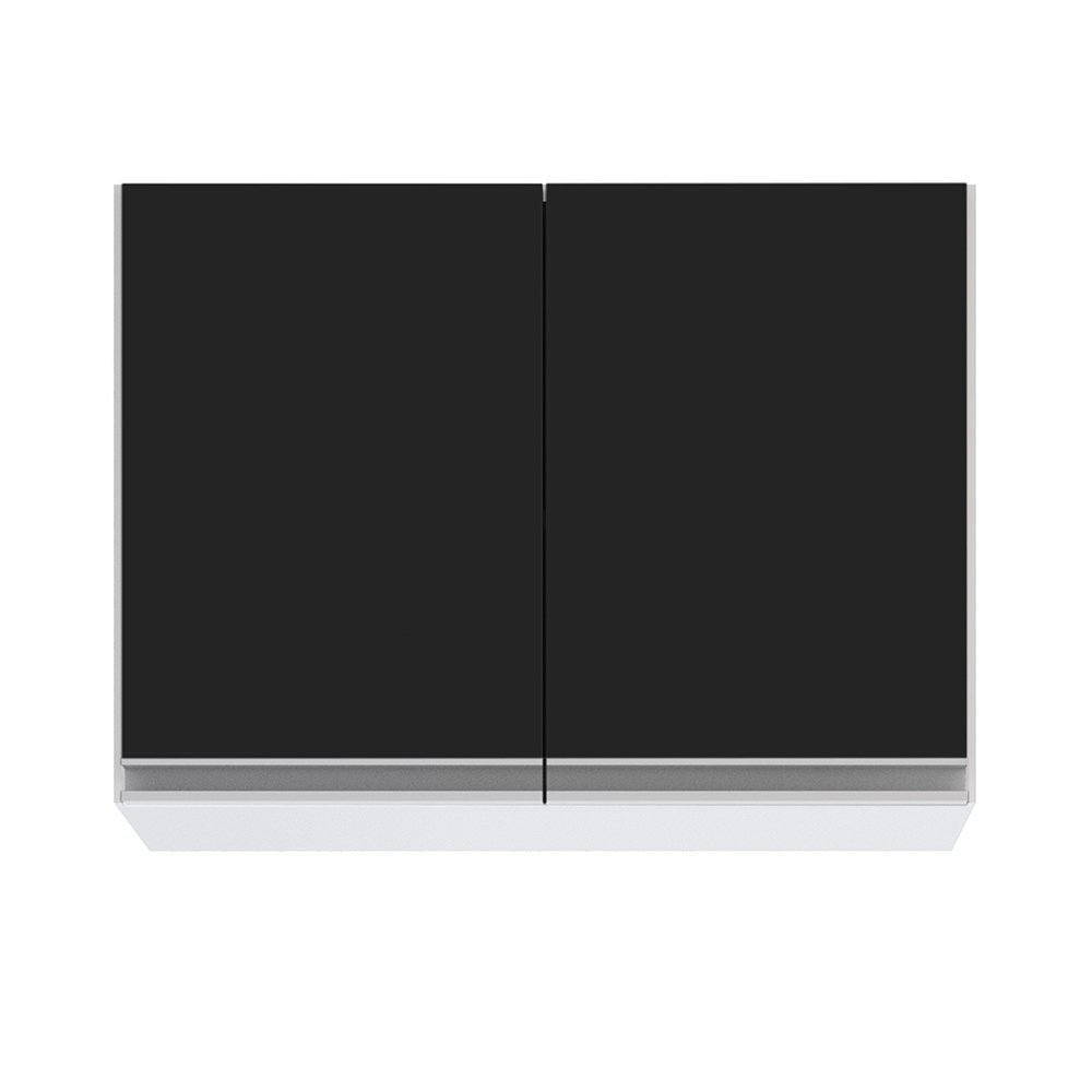 Armário de Cozinha Modulado de Canto 6 Peças Cp32 Balcão com Tampo Branco/preto - Lumil Lumil Móveis - 8