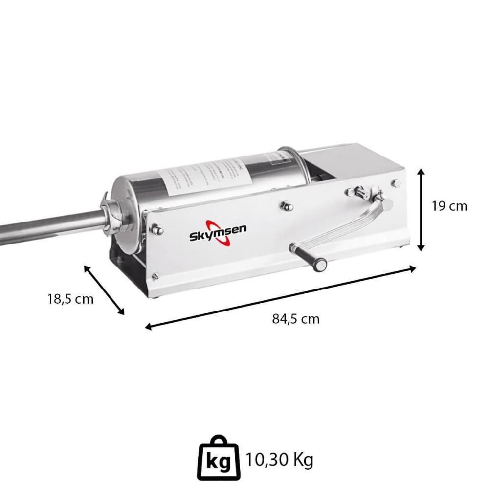 Ensacadeira Manual de Linguiça Skymsen El7 Horizontal Inox 7 Litros 707139 - 3