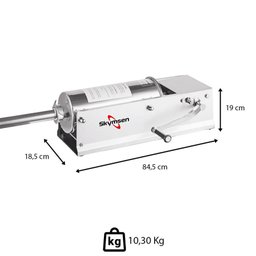 Ensacadeira Manual de Linguiça Skymsen El7 Horizontal Inox 7 Litros 707139 - 3