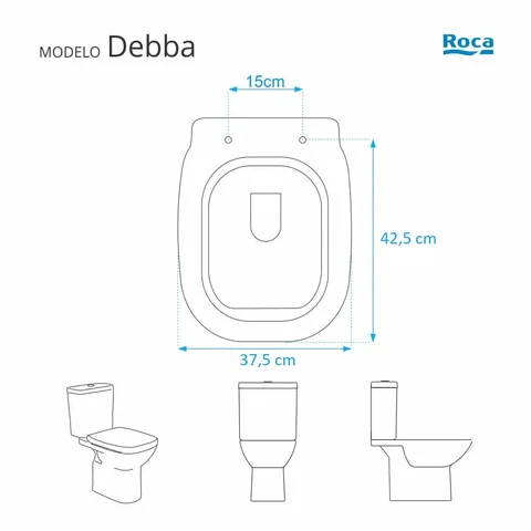 Assento Sanitario Poliester Antibacteriano Debba Branco Para Vaso Roca
