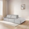 Sofá Ilha Vancouver Modular com Puff 255 Cm Bouclê Off White - 2
