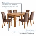 Ver imagem 6 de Conjunto Sala de Jantar 6 Lugares Retangular Tampo MDF 180cm Mesa Athenas e Cadeiras Apogeu Marrom Amêndoa Clean/Avelã