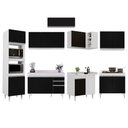 Ver imagem 6 de Armário de Cozinha Modulada de Canto 8 Peças CP02 Balcão com Tampo Branco/Preto - Lumil Lumil Móveis