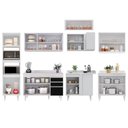 Ver imagem 5 de Armário de Cozinha Modulada de Canto 8 Peças CP02 Balcão com Tampo Branco/Preto - Lumil Lumil Móveis