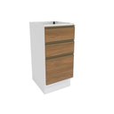 Ver imagem 1 de Balcão 3 Gavetas Kappesberg Celeste 100% Mdf Branco-nogueira 40cm