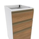 Ver imagem 5 de Balcão 3 Gavetas Kappesberg Celeste 100% Mdf Branco-nogueira 40cm