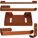 Ver imagem 1 de Kit de Acessórios para Banheiro 5 Peças Rose Gold Fs Plus