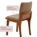 Ver imagem 3 de Conjunto com 2 Cadeiras Bella Madeira Maciça Estofado Imbuia Moderna