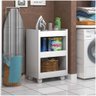 Carrinho Auxiliar Armário Cozinha Branco Com Rodinhas - 3