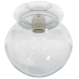 Plafon Colonial Chapa Branco Globo Incolor 10x20 Retrô - 1