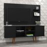 Rack Estrela e Painel Itália Patrimar Móveis Preto Acetinado - 1