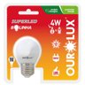 Kit 10 Lâmpadas LED Superled Ourolux 4W Bolinha G45 branco frio - 3