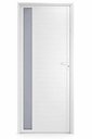 Ver imagem 1 de Porta de Giro Alumínio Branco Lambril c/Maçaneta Visor Lateral Maxx - 210x70 - Esquerda