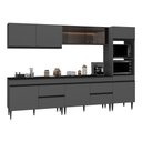 Ver imagem 1 de Cozinha Modulada Completa 301,5cm Milano Multimóveis Mp2403 Cinza