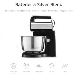 Batedeira Silver Blend 500w 127v 3 Litros Elgin - 2