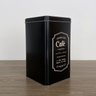 Lata de Café 600g Quadrada Preta em Metal Design Retrô - 6