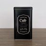 Lata de Café 600g Quadrada Preta em Metal Design Retrô - 3