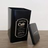 Lata de Café 600g Quadrada Preta em Metal Design Retrô - 2