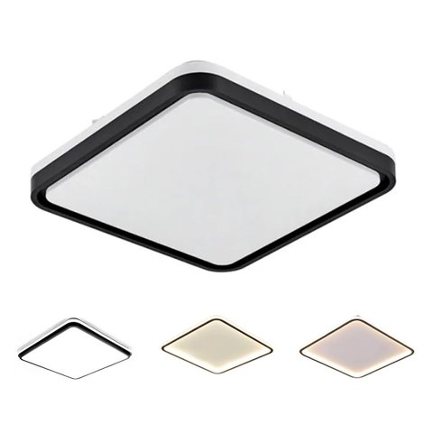Lustre Plafon 3 em 1 LED Sobrepor Iluminaçao Moderno Decoraçao Quarto Sala de Estar Jantar Recepçao 