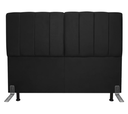 Ver imagem 1 de Cabeceira Estofada Queen 160cm c/ Frame Suede Preto - Lahome Decor