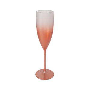 7 Taças De Champanhe Acrílico Degradê Brilhante 160ML: Rose Gold