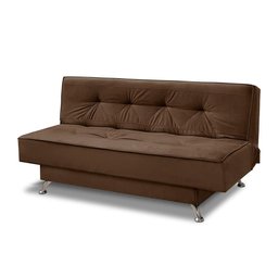 Sofá Cama 1,80m Flavia Suede Marrom Rover & Beato - 4