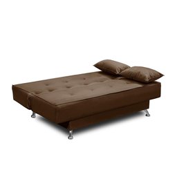 Sofá Cama 1,80m Flavia Suede Marrom Rover & Beato - 2