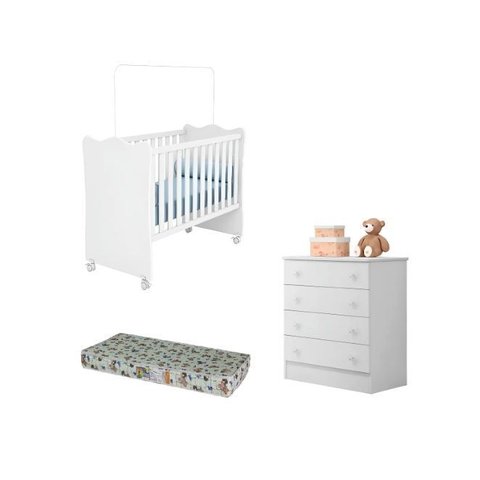 Jogo de Quarto Infantil Doce Sonho com Colchão -q Move