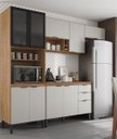 Ver imagem 1 de Cozinha Modulada Firenze 260m C/tampo Mdp 120m Suave Ao Toque-amêndola Touch/ Nude Prime Tx Demóbile