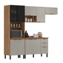 Ver imagem 3 de Cozinha Modulada Firenze 260m C/tampo Mdp 120m Suave Ao Toque-amêndola Touch/ Nude Prime Tx Demóbile