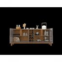 Ver imagem 3 de Buffet 4 Portas C- Prateleiras Lizz 1,90 Cinza Perola-cedro