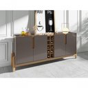 Ver imagem 1 de Buffet 4 Portas C- Prateleiras Lizz 1,90 Cinza Perola-cedro