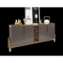 Ver imagem 4 de Buffet 4 Portas C- Prateleiras Lizz 1,90 Cinza Perola-cedro