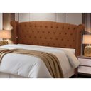 Ver imagem 1 de Cabeceira de Cama Box Madeira Estofada Luxo Casal Grécia:terracota