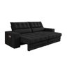 Sofá Oscar Plus 2,30m Retrátil/reclinável Suede Preto - Xflex - 2