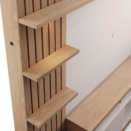Estante Home para Tv 65 Polegadas Maceio Freijo Off White Clb - 6