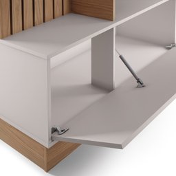Estante Home para Tv 65 Polegadas Maceio Freijo Off White Clb - 4